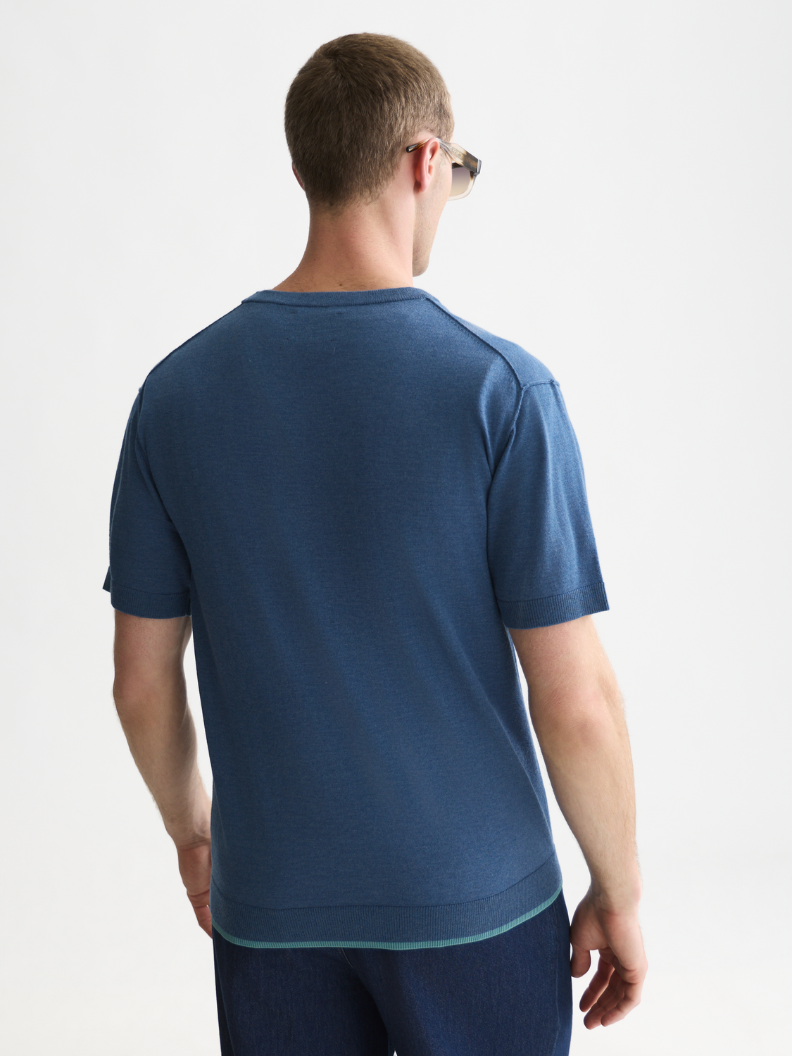 Knitted Wool-Blend Relaxed T-Shirt