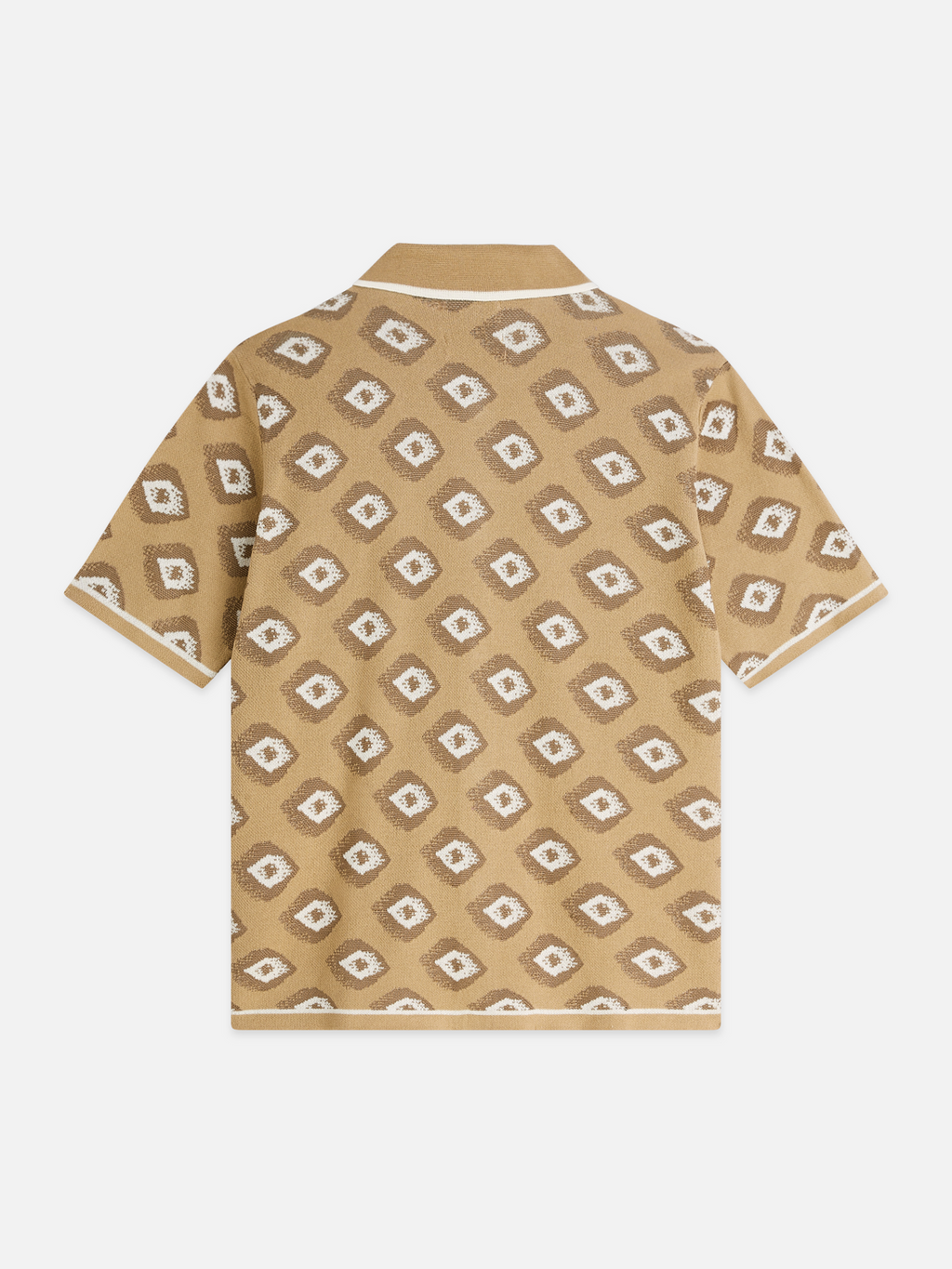 Jacquard Cotton-Blend Short-Sleeve Shirt