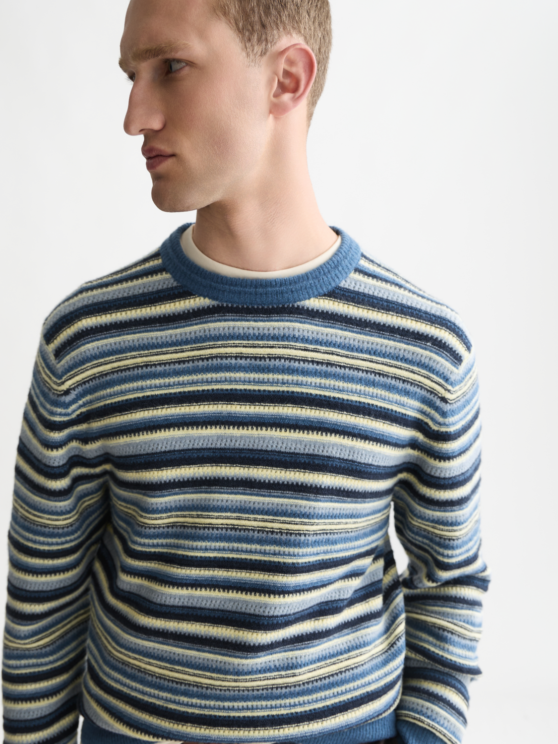 Soft knit stripe pullover