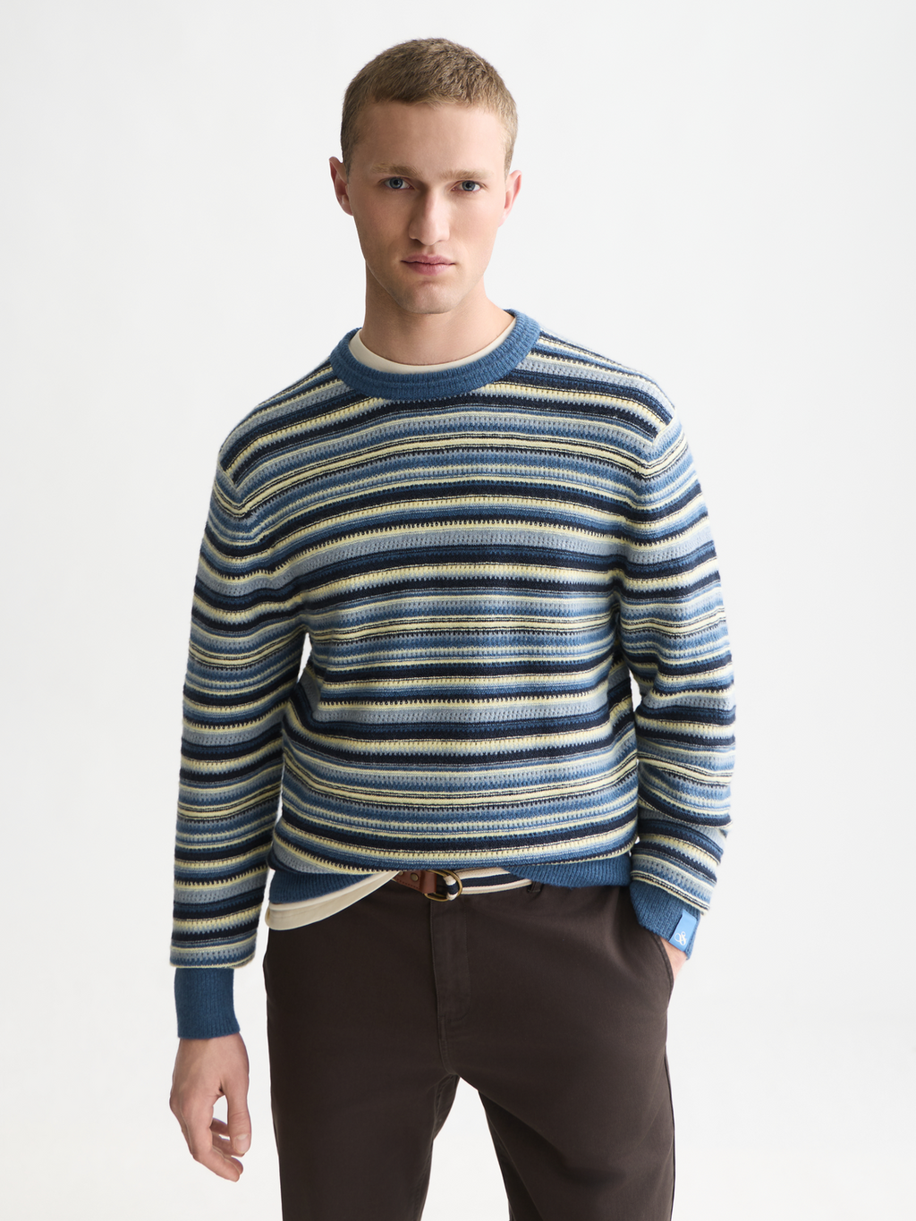 Soft knit stripe pullover