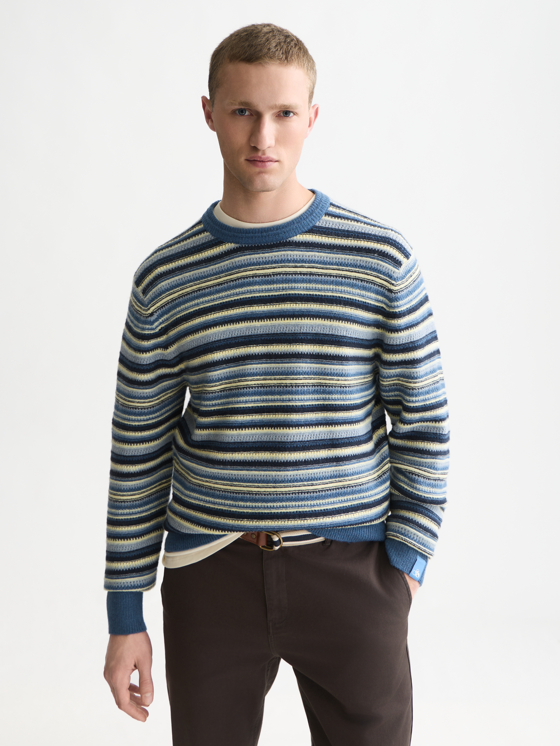 Soft knit stripe pullover