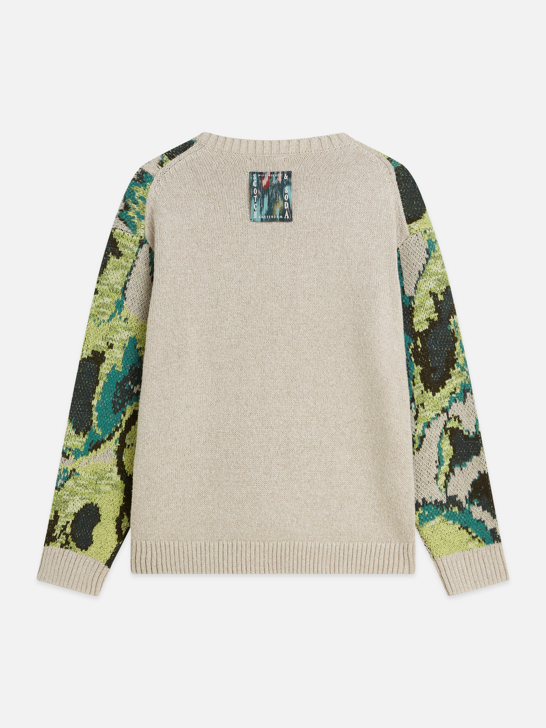 Watercolor Cotton-Linen Loose Pullover