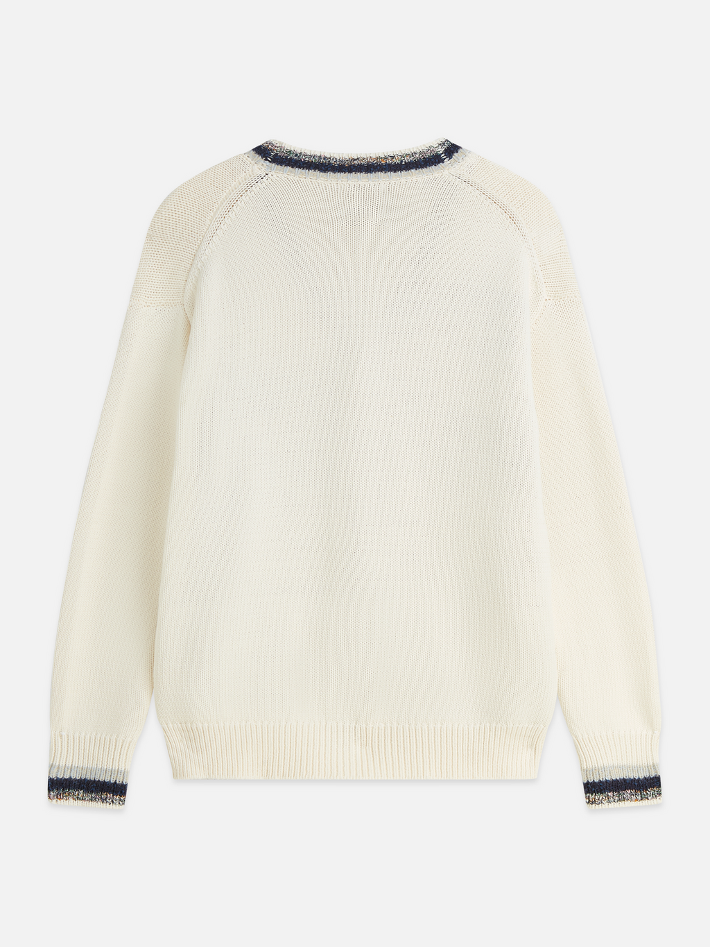Intarsia Cotton-Blend Dropped Shoulder Cardigan