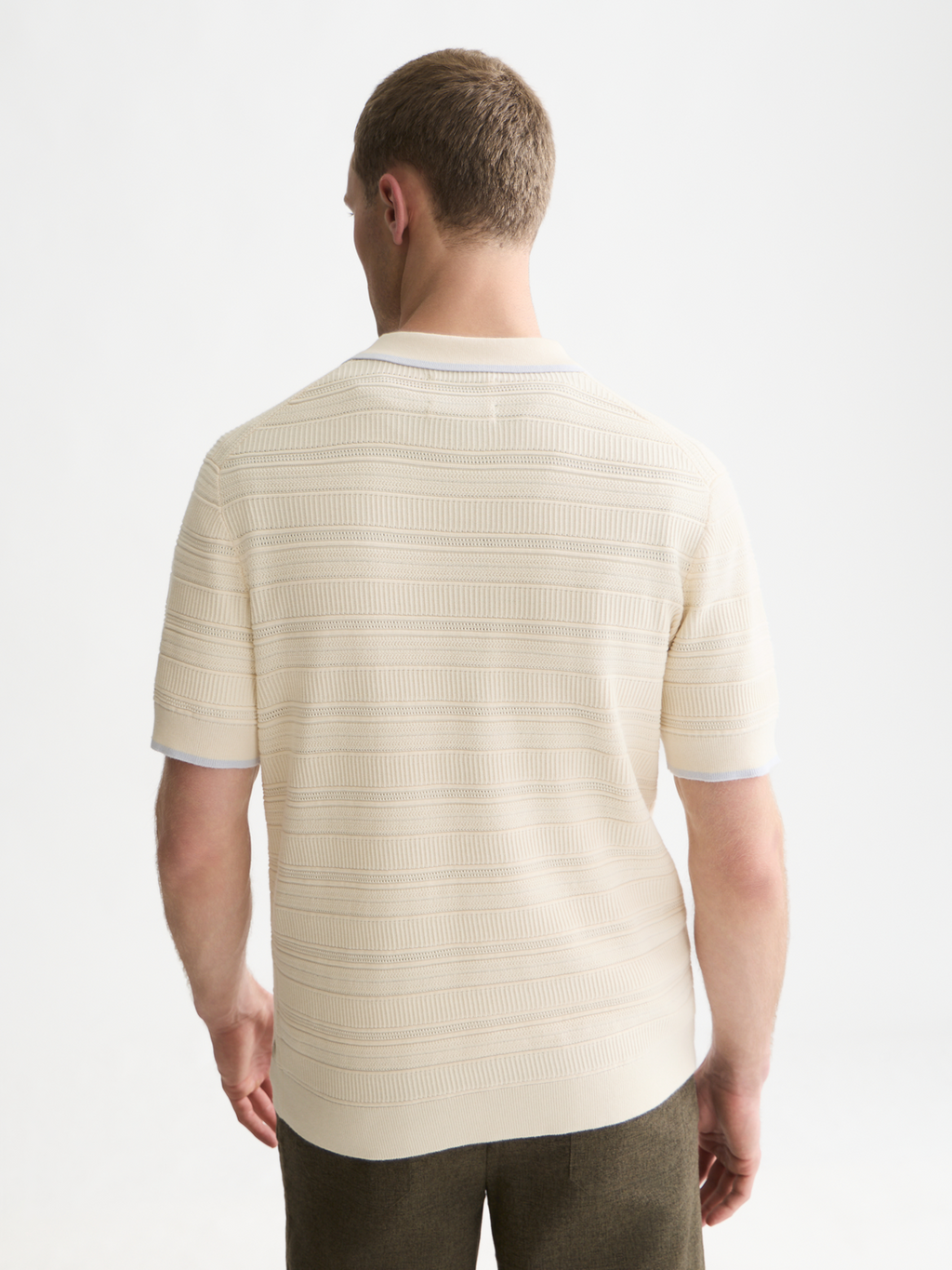 Structured knitted polo