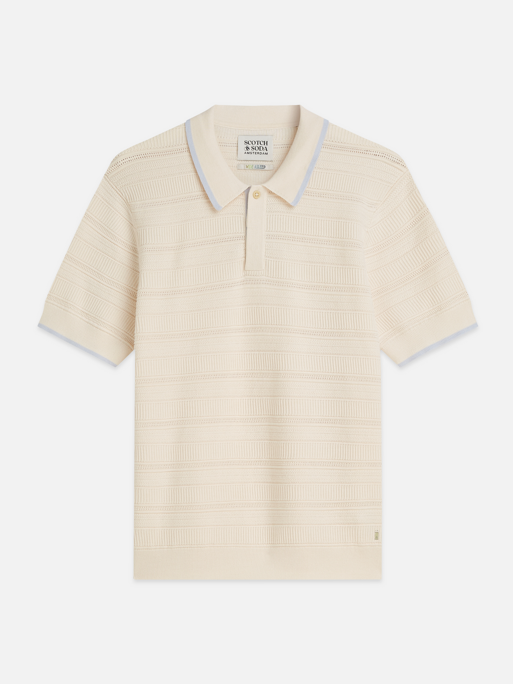 Structured knitted polo