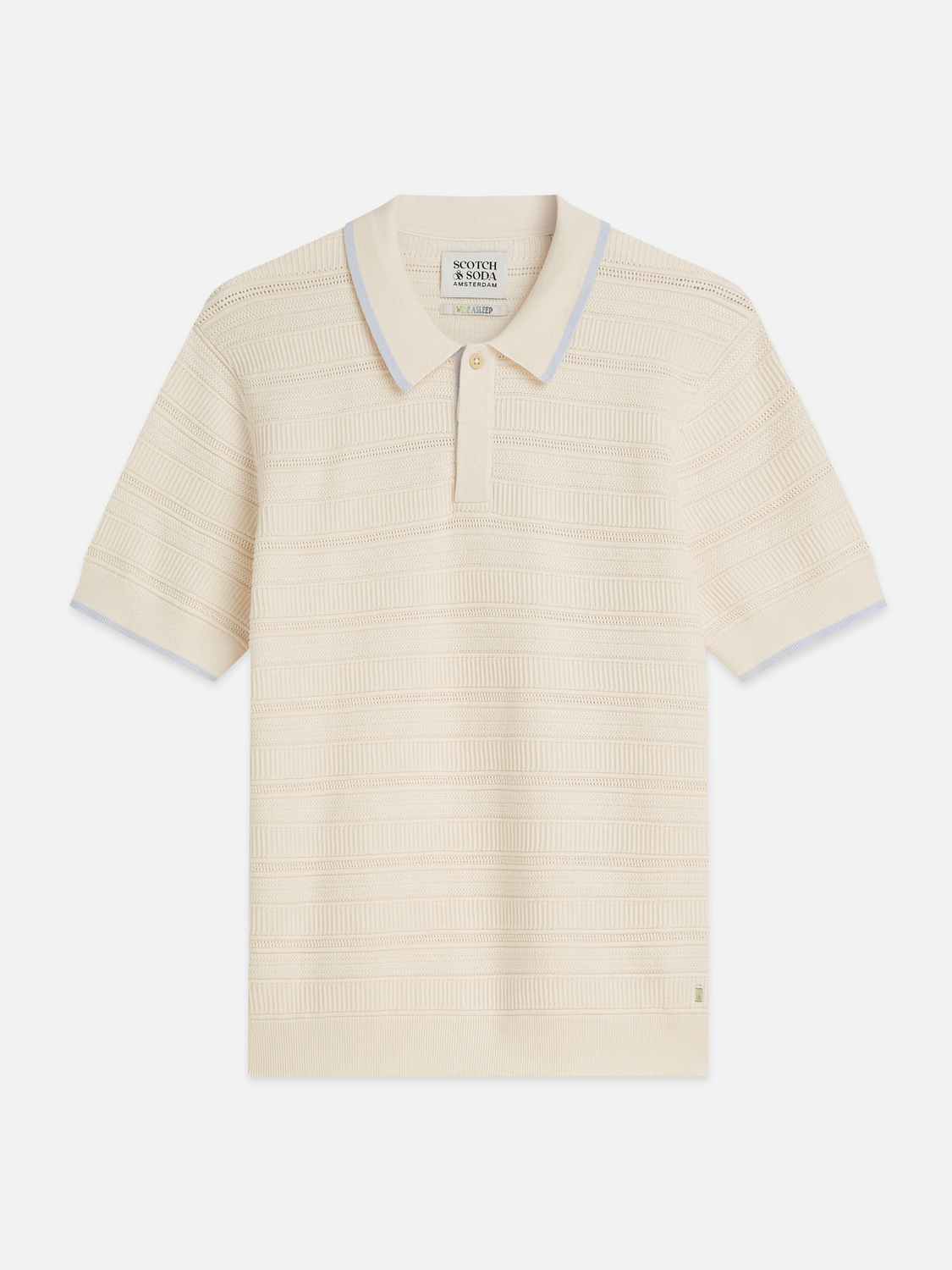 Structured knitted polo