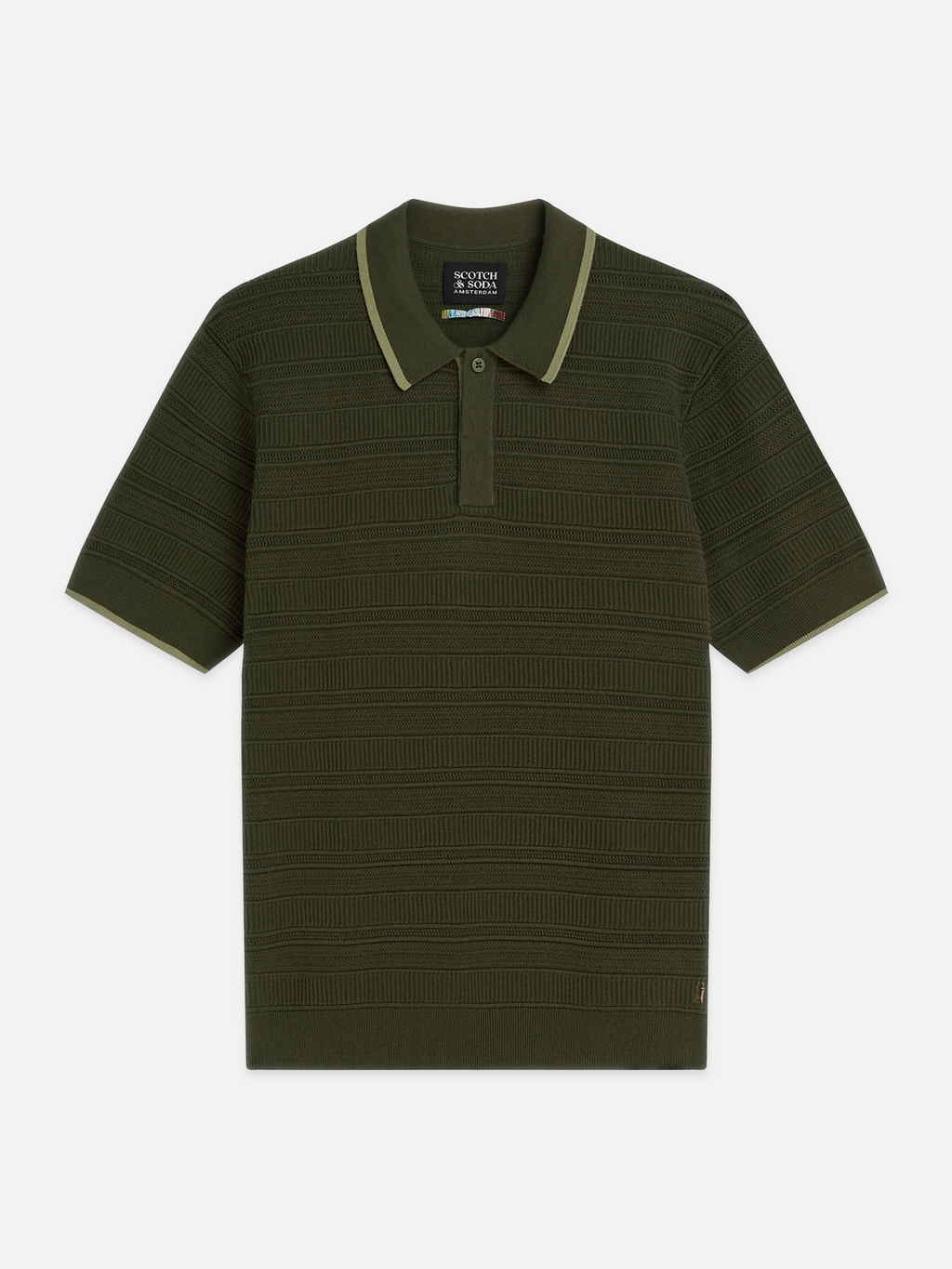 Structured knitted polo