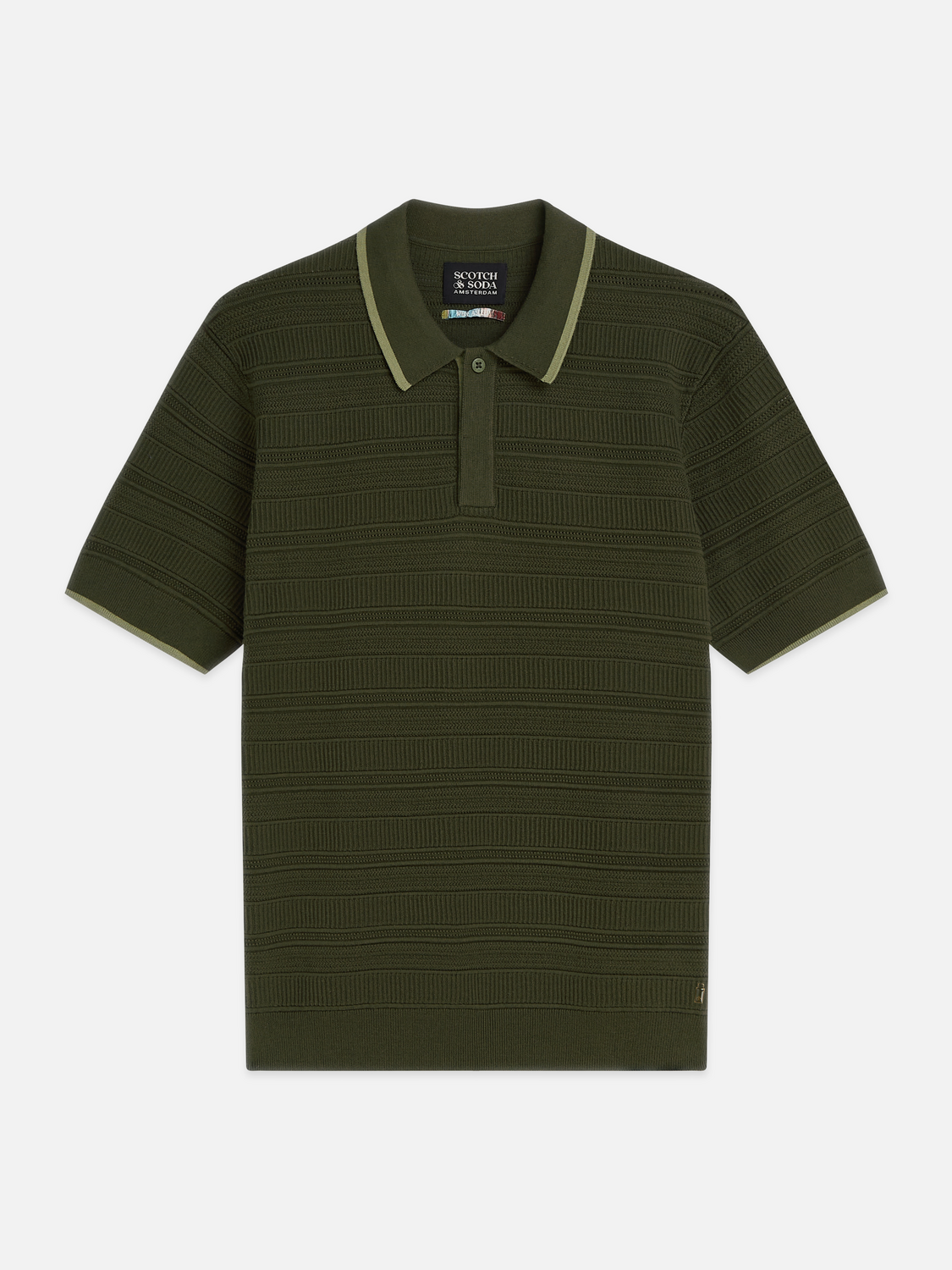 Structured knitted polo