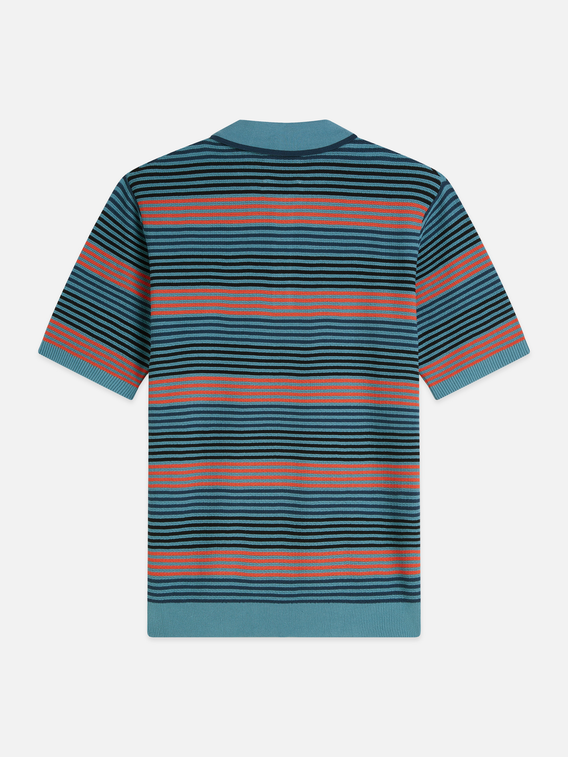 Textured Striped Cotton Polo