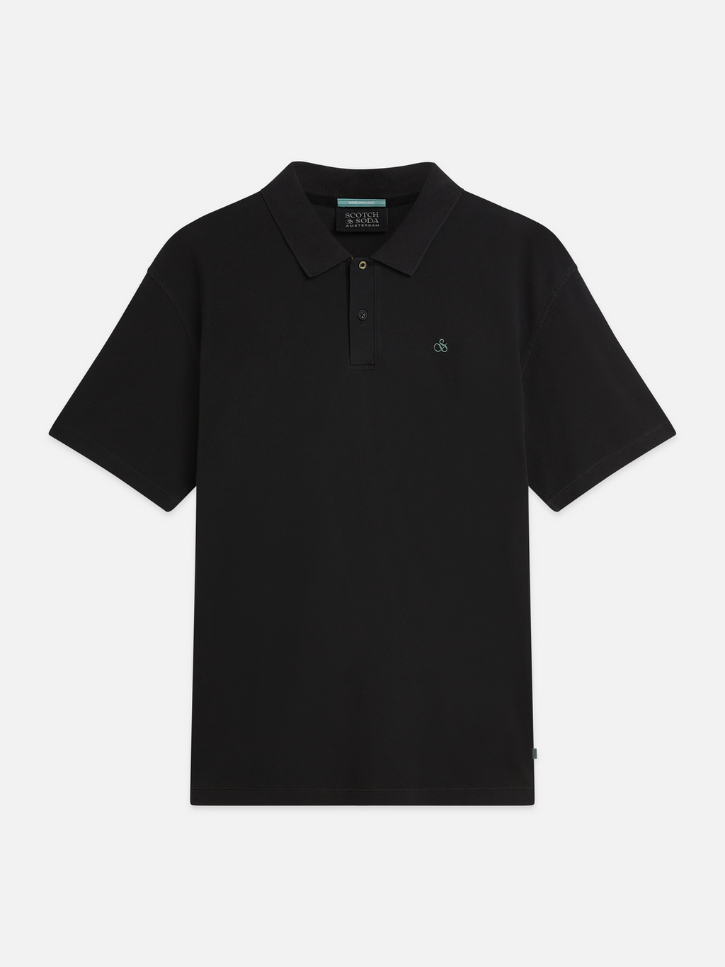 Pique relaxed garment-dyed polo