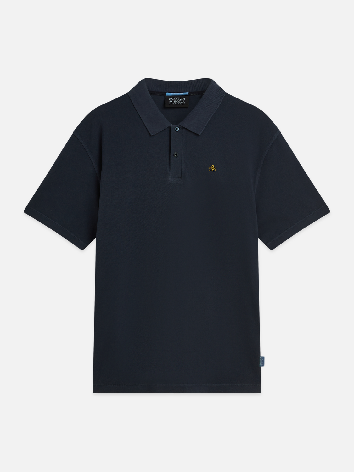Pique relaxed garment-dyed polo