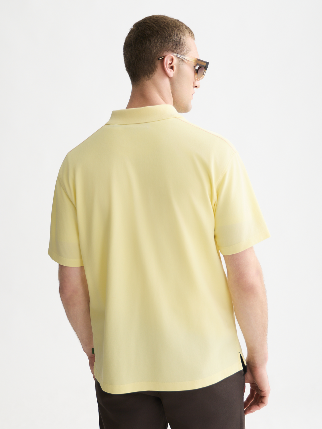 Pique relaxed garment-dyed polo