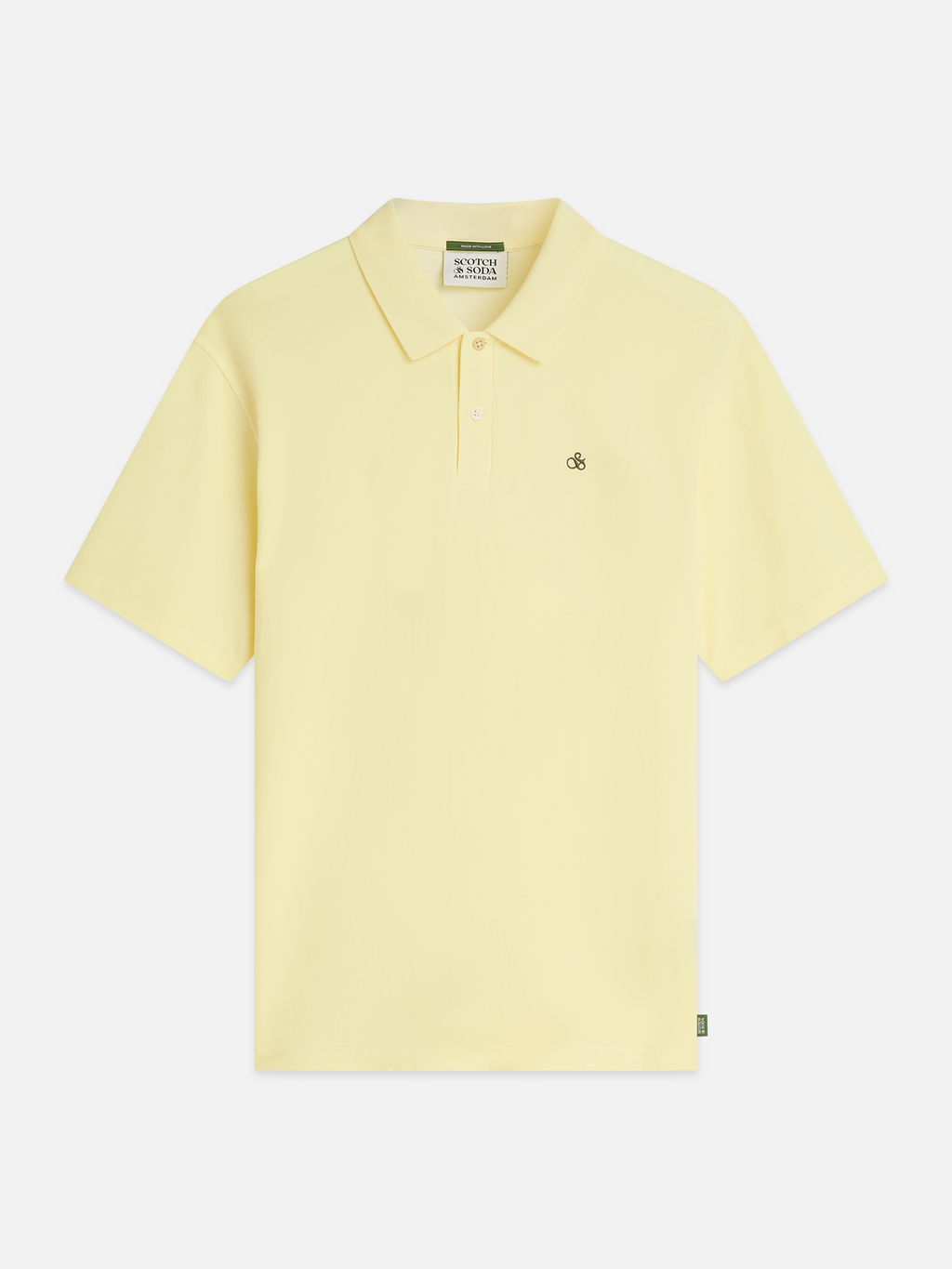 Pique relaxed garment-dyed polo