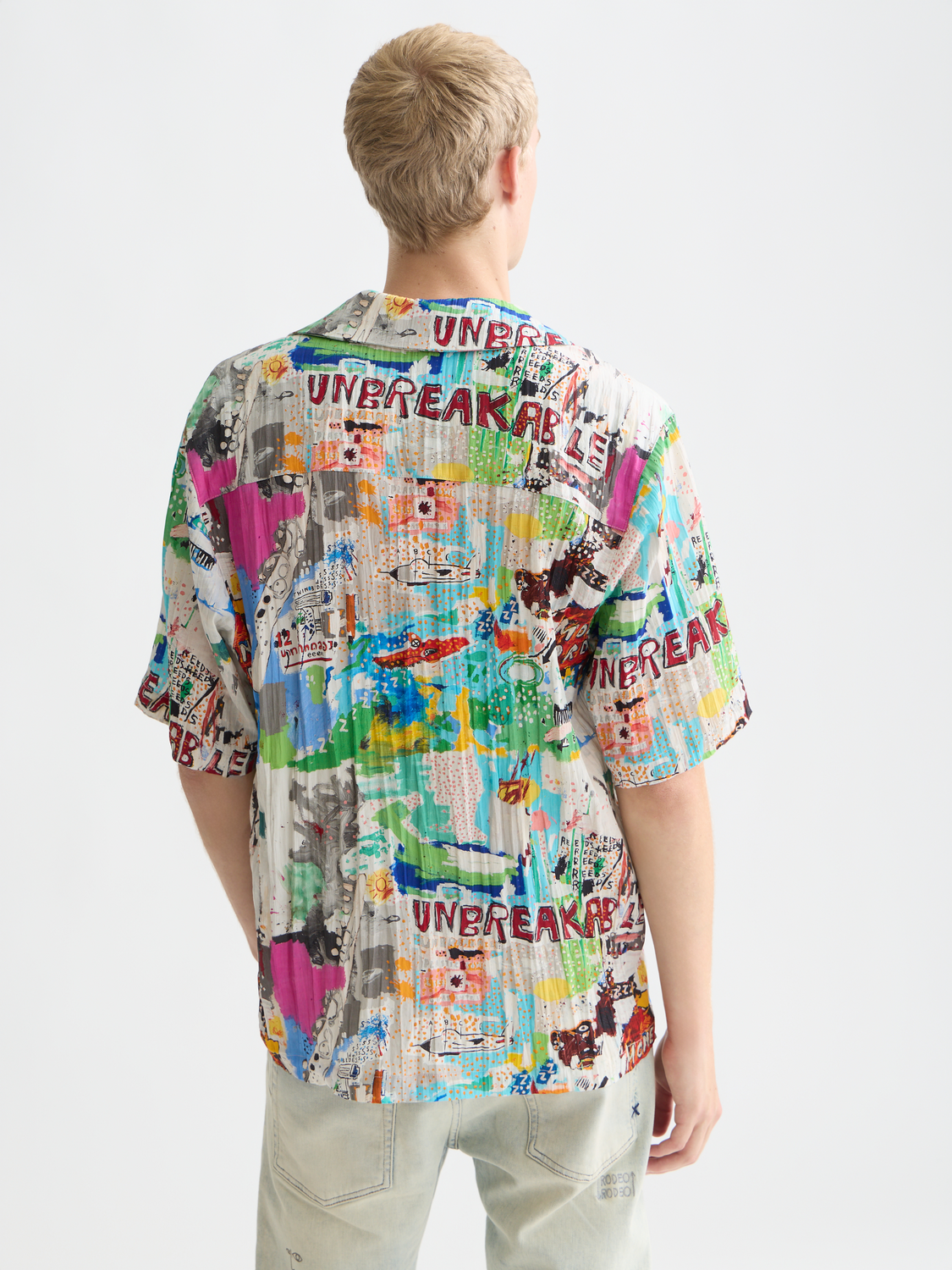 Basquiat printed relaxed short sleeve shirt