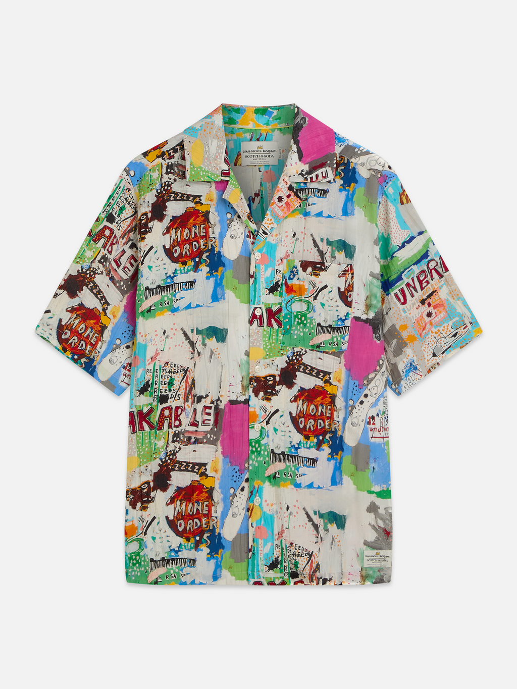 Basquiat printed relaxed short sleeve shirt