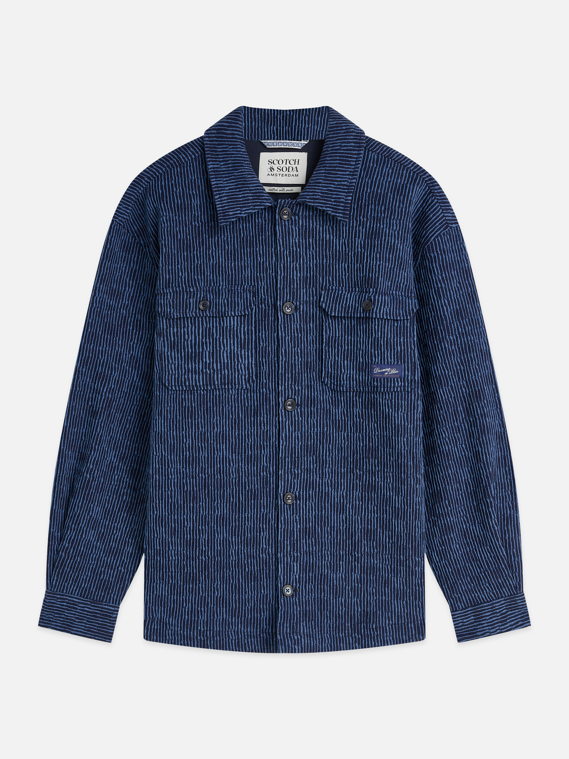Jacquard stripe overshirt