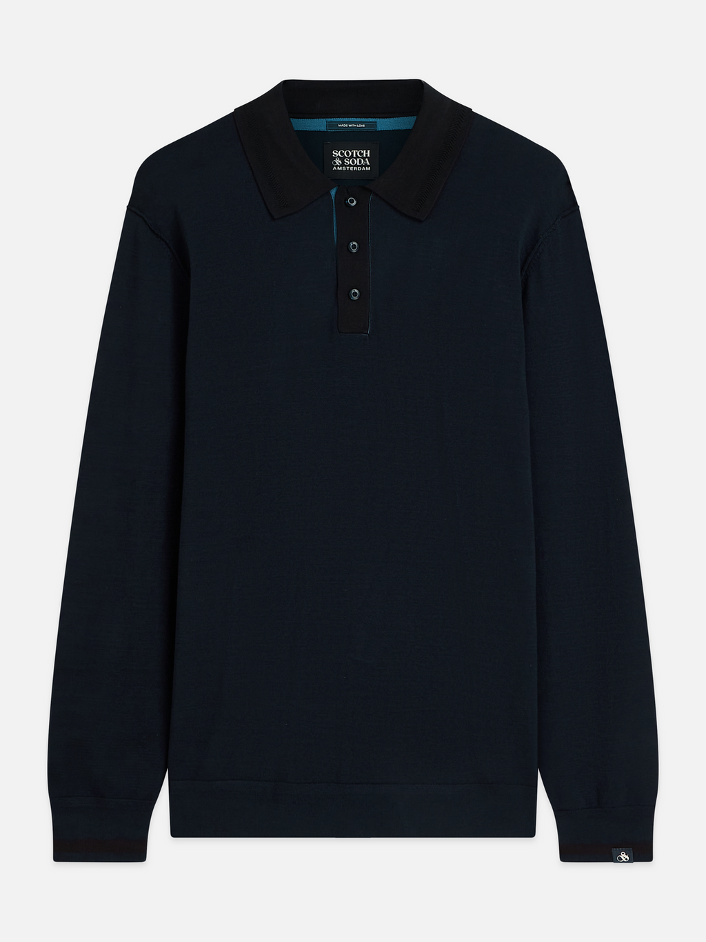 Viscose-Blend Long-Sleeve Polo