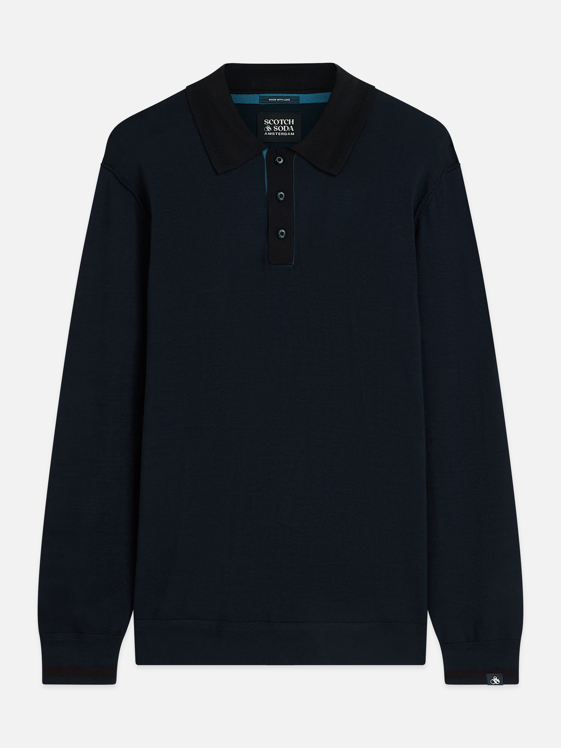 Viscose-Blend Long-Sleeve Polo