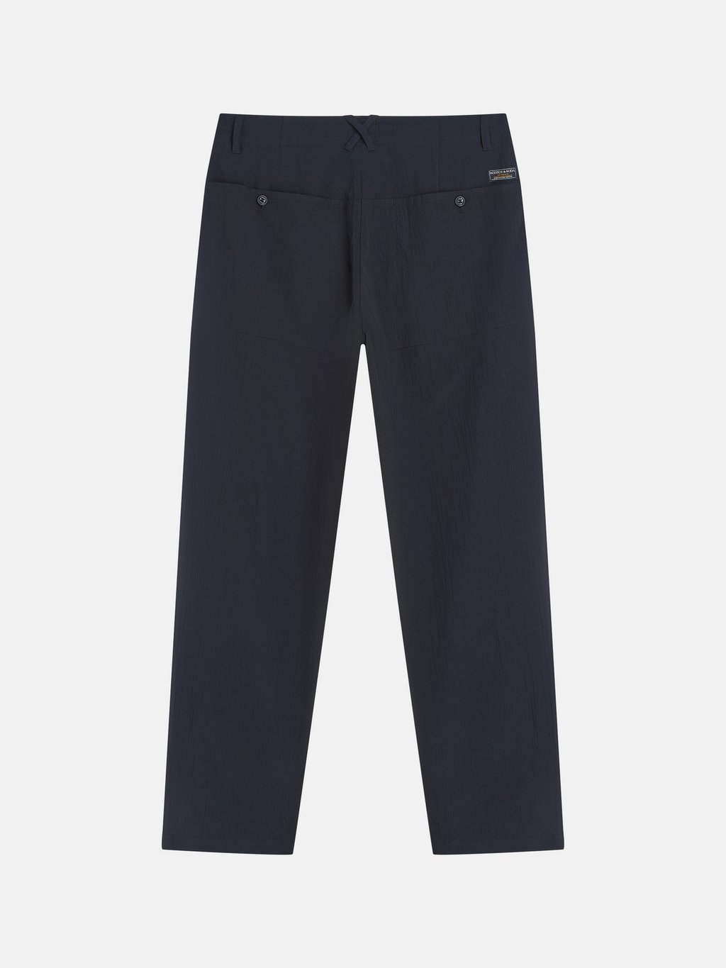 Crinkled cotton-blend relaxed straight chino