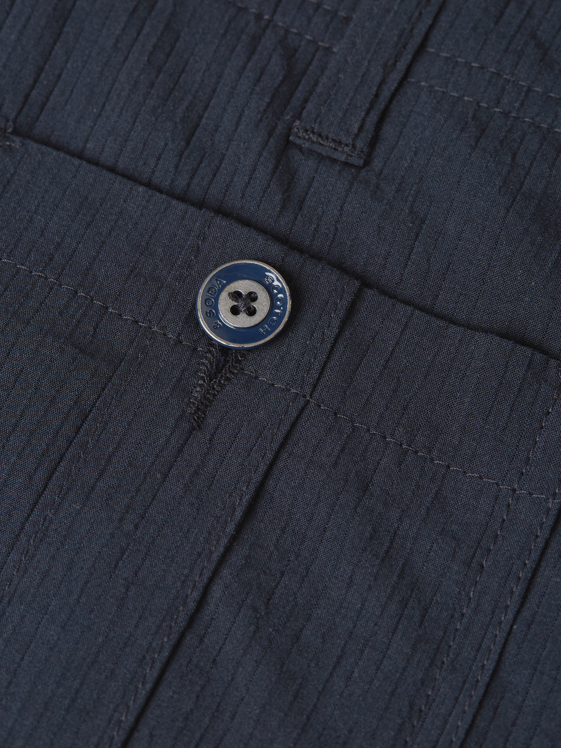 Crinkled cotton-blend relaxed straight chino