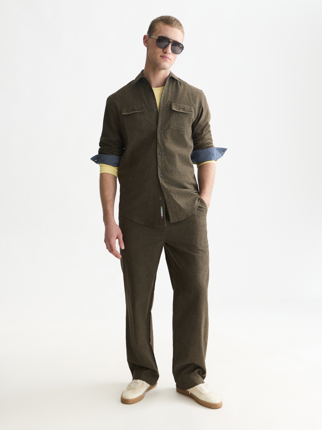 Otis melange cotton-blend jogger