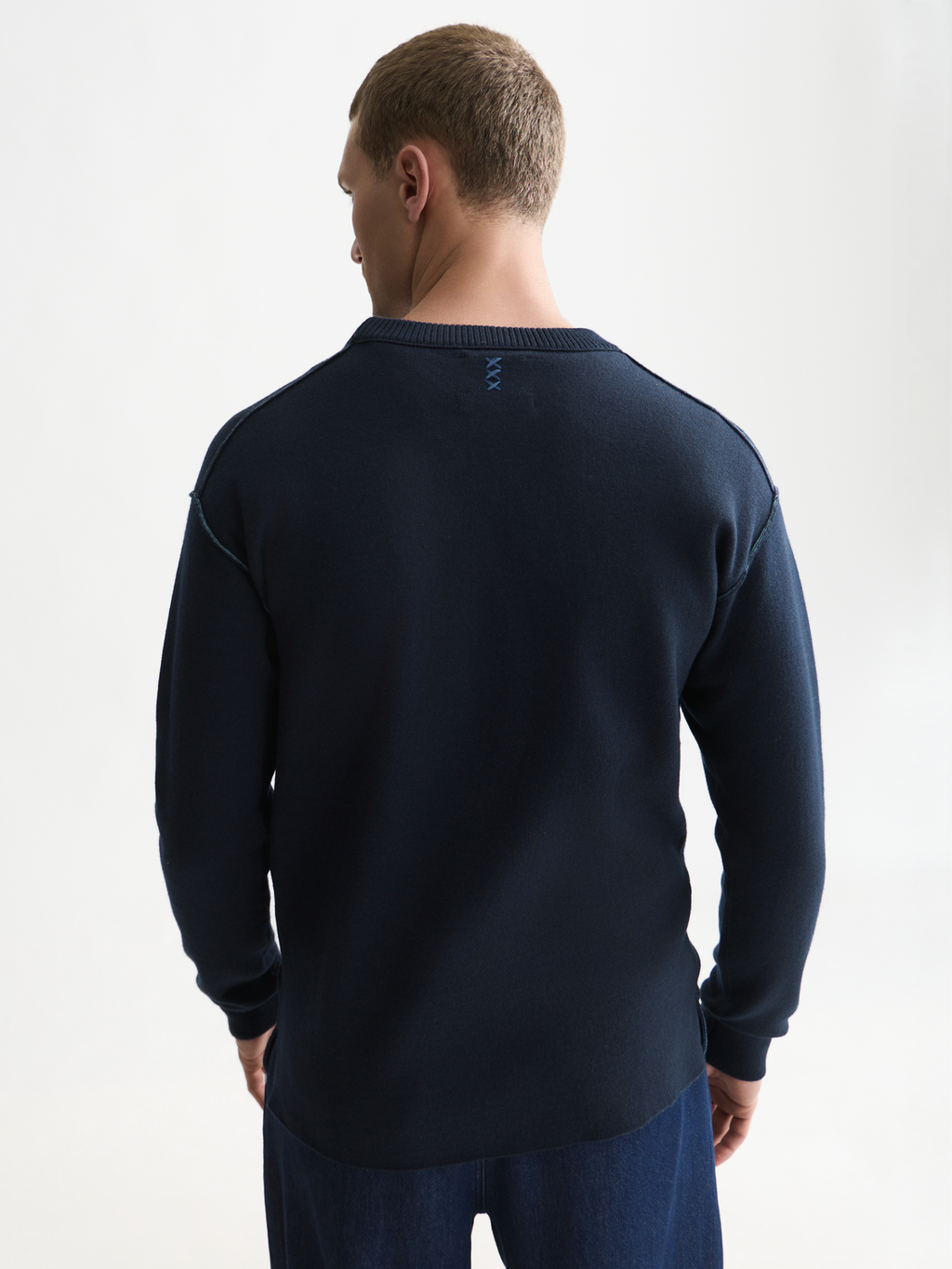 Double-Face Merino-Blend Relaxed Pullover