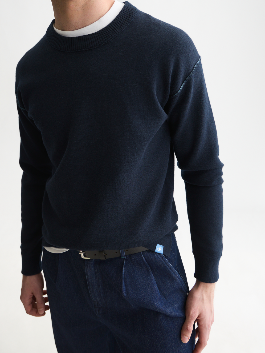 Double-Face Merino-Blend Relaxed Pullover