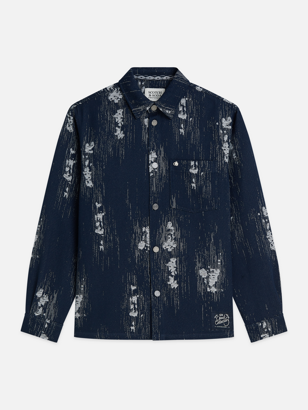 Jacquard Cotton-Blend Relaxed Overshirt