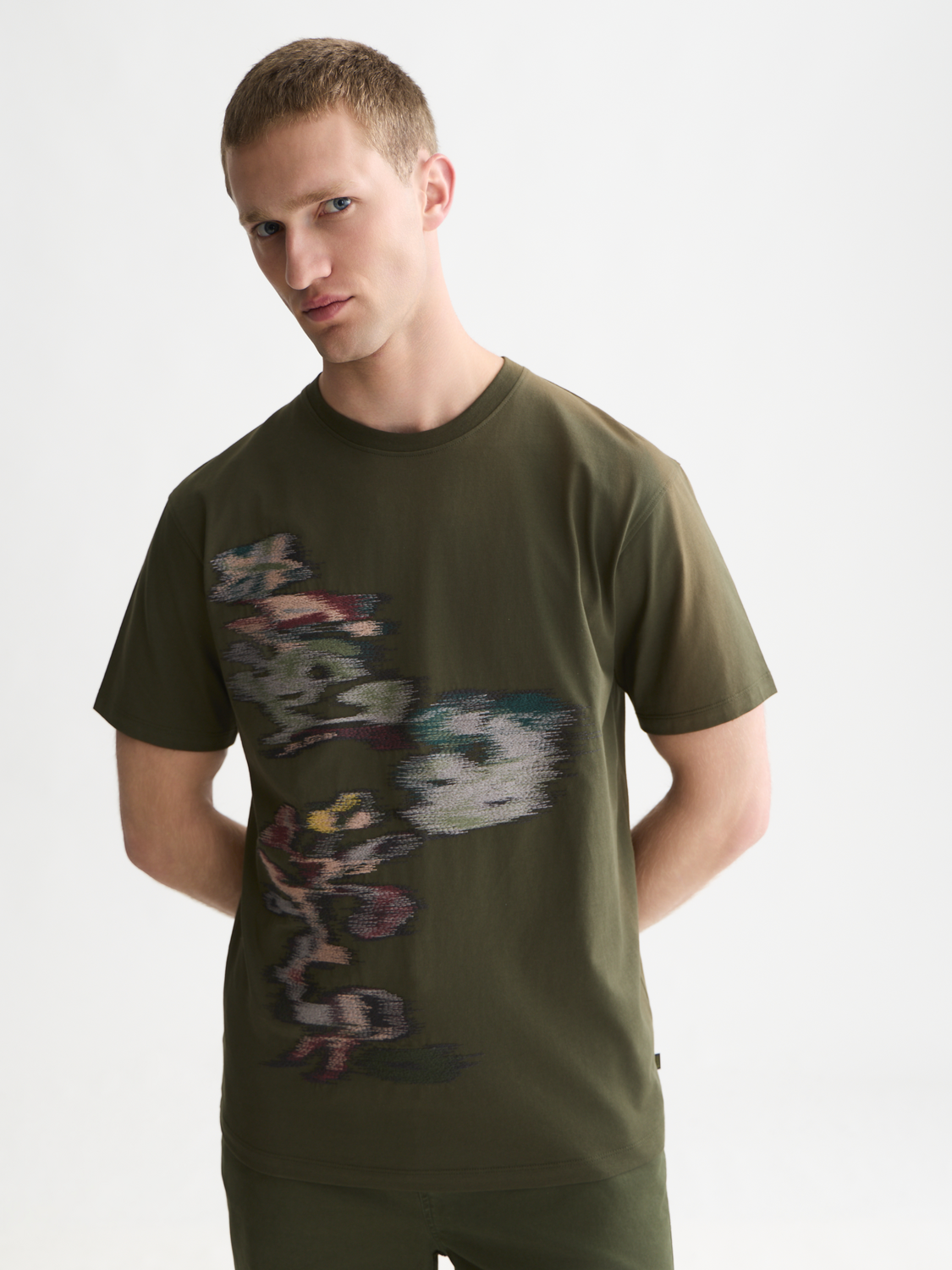 Embroidered Artwork Cotton Loose T-Shirt