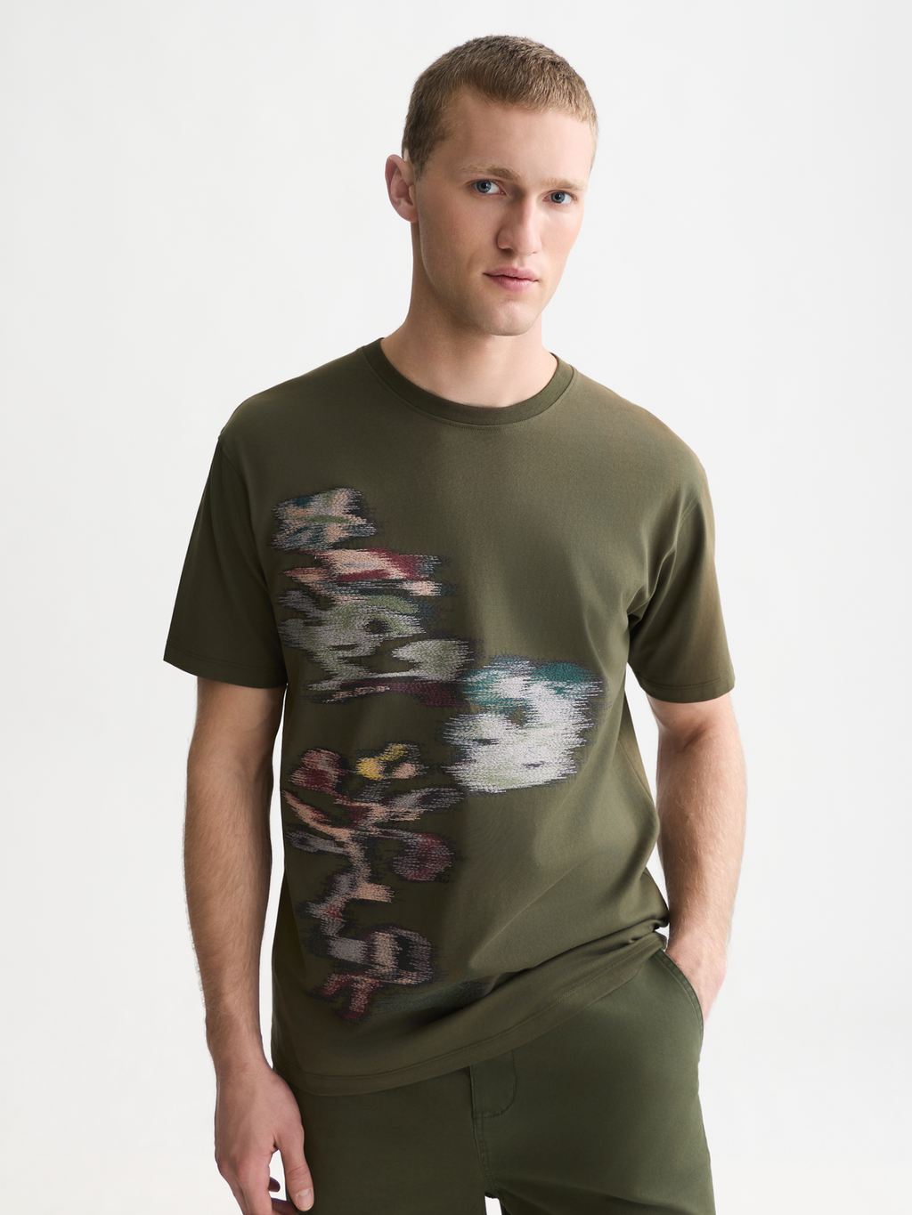 Embroidered Artwork Cotton Loose T-Shirt