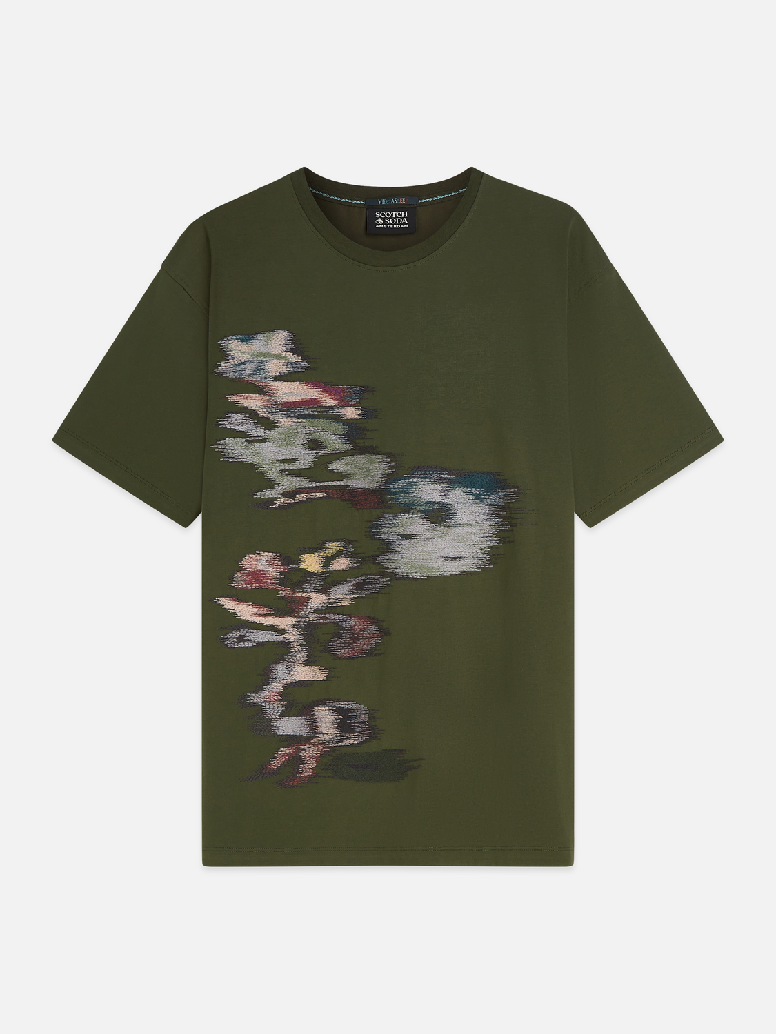 Embroidered Artwork Cotton Loose T-Shirt