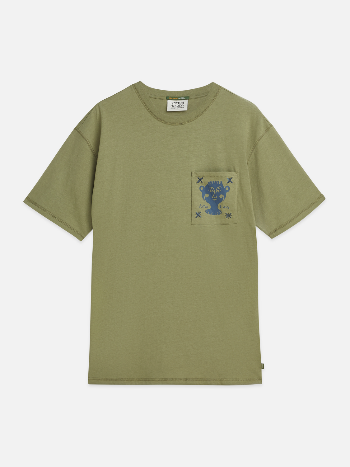 Chest pocket with artwork relaxed-fit T-shirt
