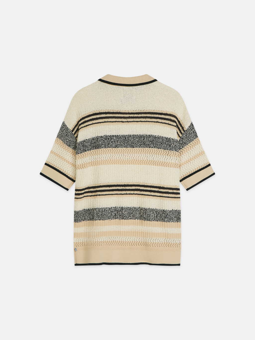 Structured dropped shoulder knitted polo