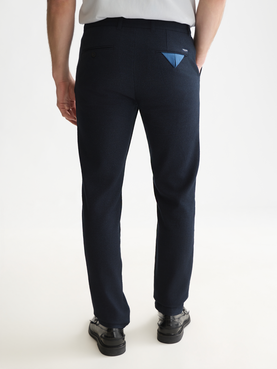 Stuart yarn-dyed cotton-wool blend chino