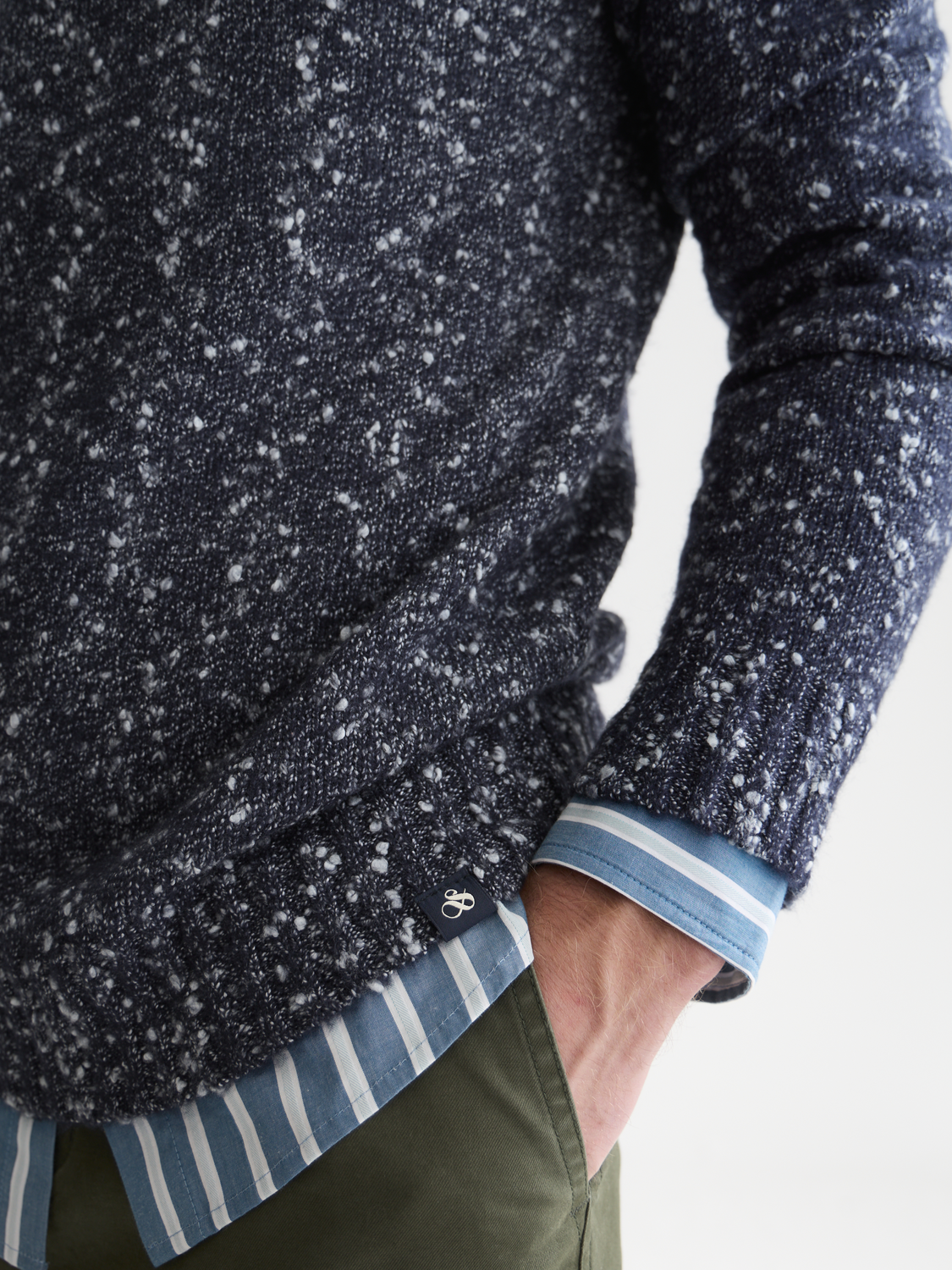 Bouclé Melange Wool-Blend Pullover