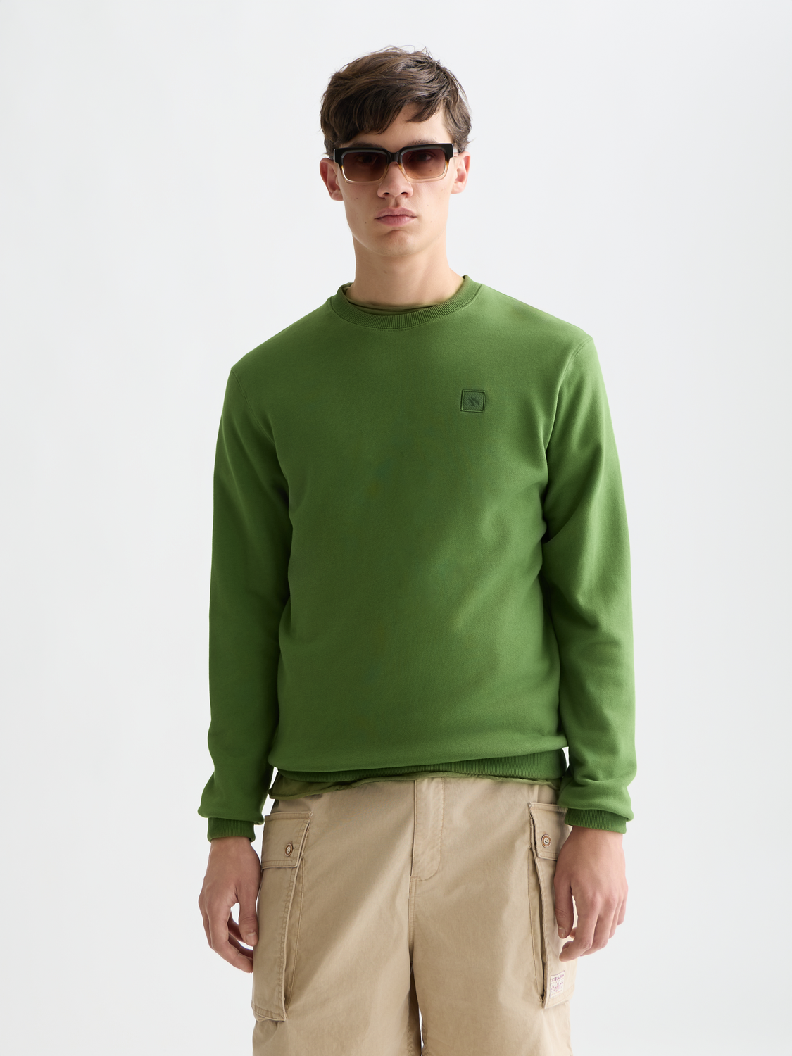 Scotch & Soda SEASONAL CORE LOGO BADGE REGULAR FIT - Sweater - amphora/lichtbruin Scotch & Soda SEASONAL CORE LOGO BADGE REGULAR FIT - Sweater - amphora/lichtbruin
