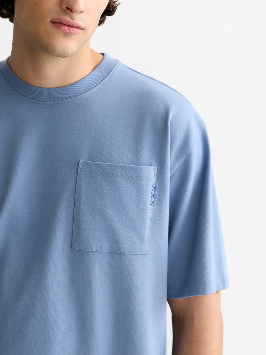 Seasonal Essentials 3 crosses pocket loose T-shirt