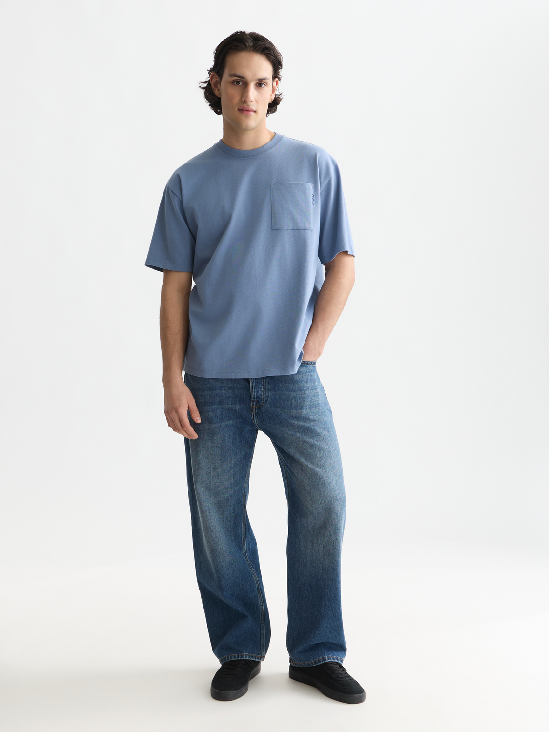 Seasonal Essentials 3 crosses pocket loose T-shirt