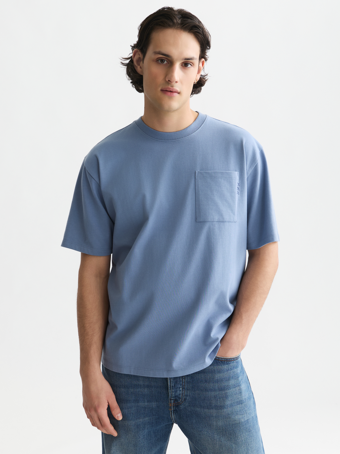 Seasonal Essentials 3 crosses pocket loose T-shirt