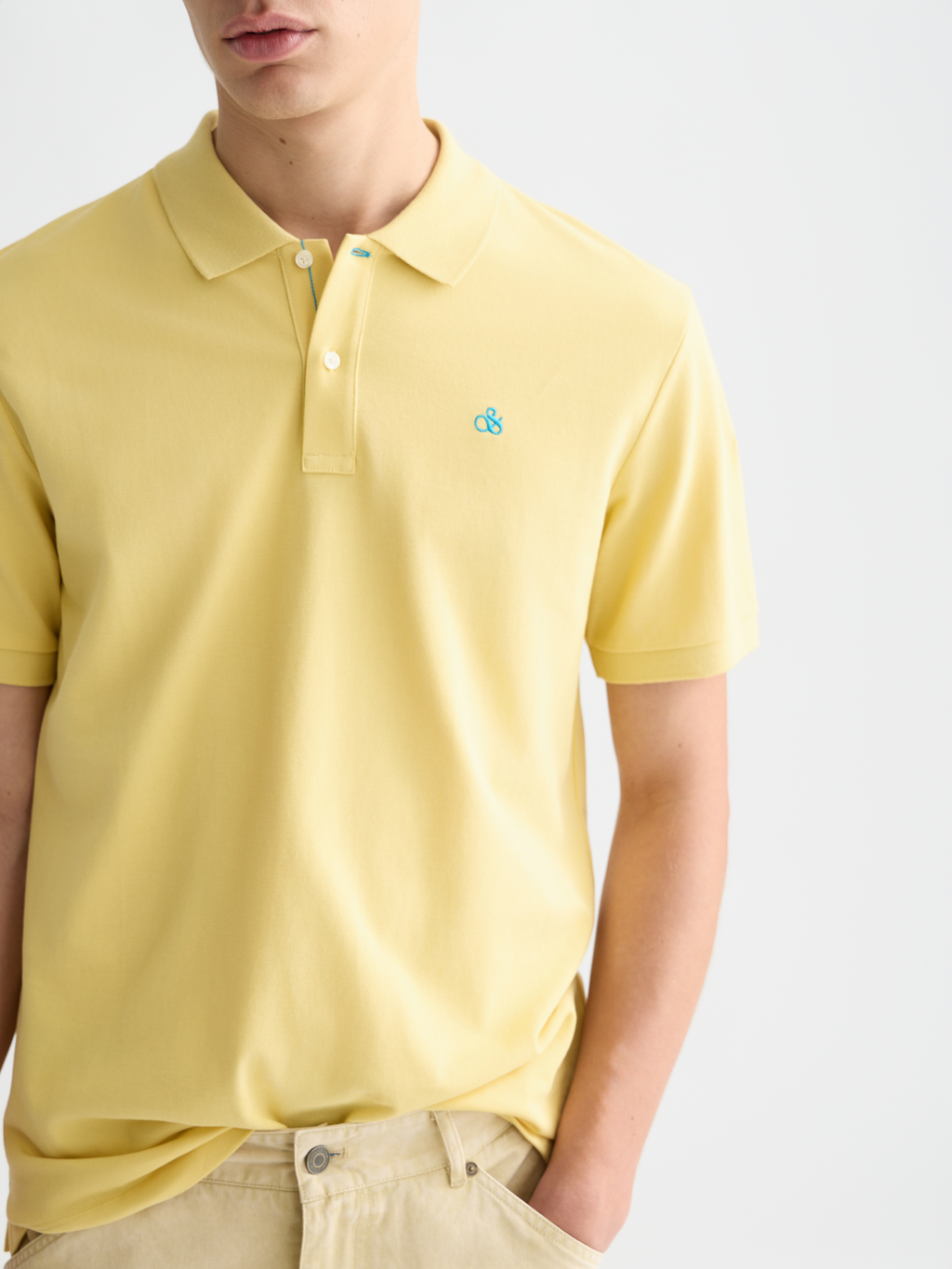 Seasonal core pique chest logo polo