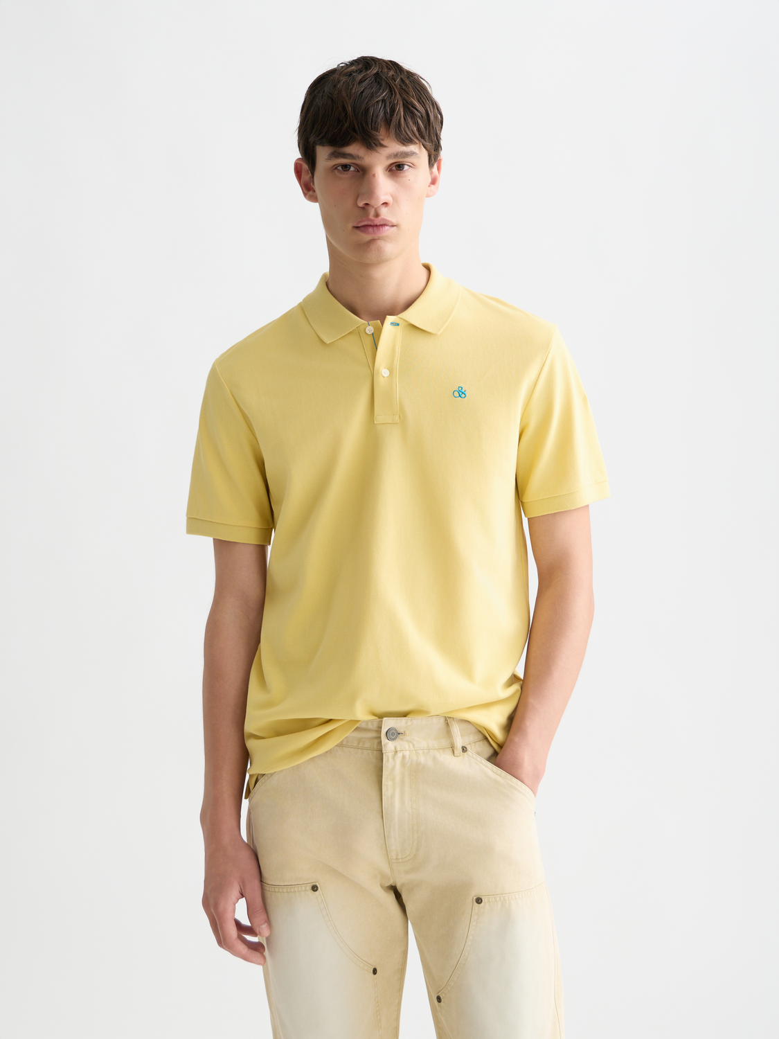 Seasonal core pique chest logo polo