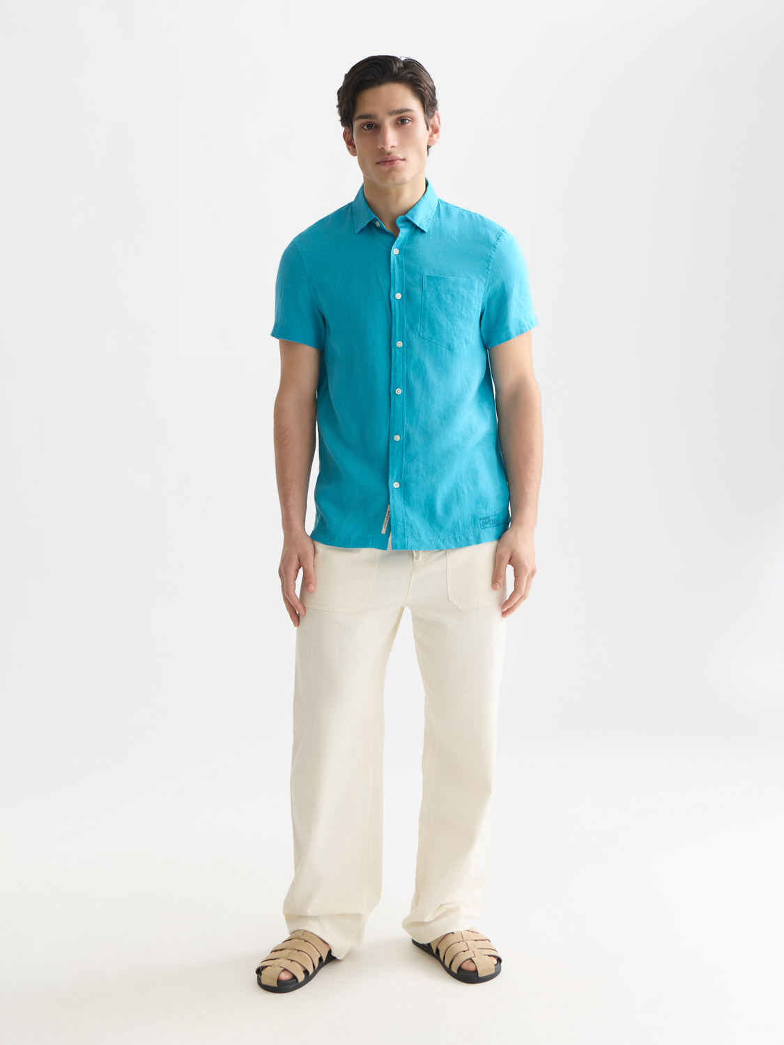 Seasonal Essentials linen short sleeve shirt