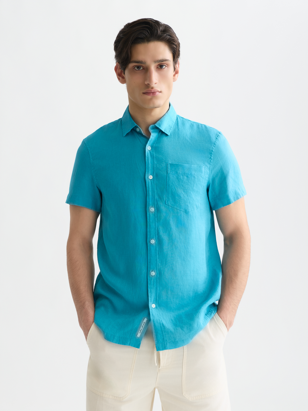 Seasonal Essentials linen short sleeve shirt