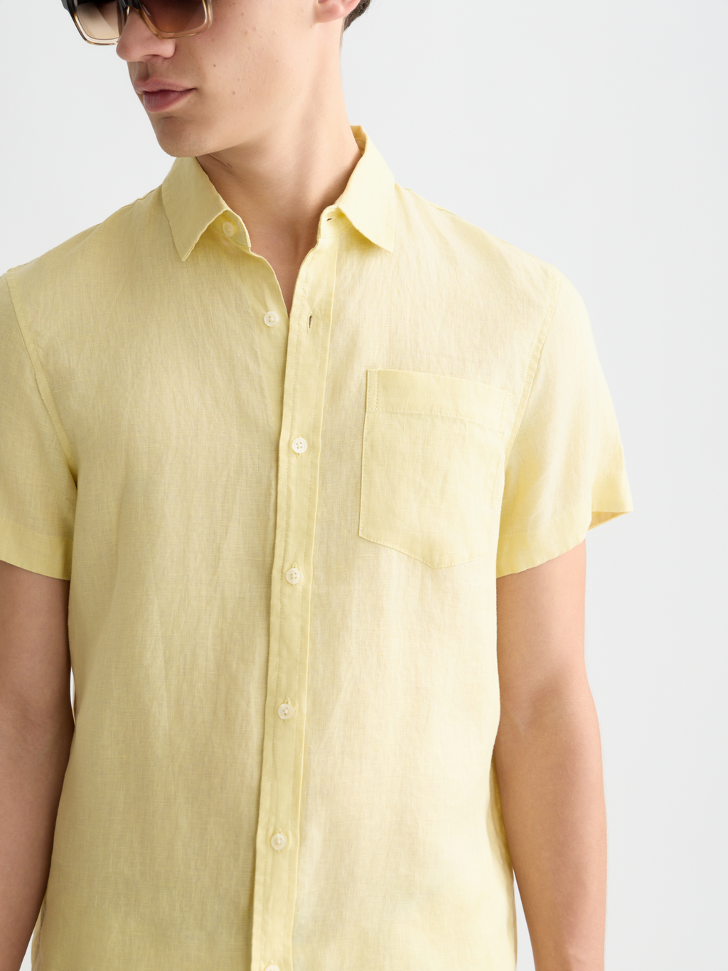 Seasonal Essentials linen short sleeve shirt