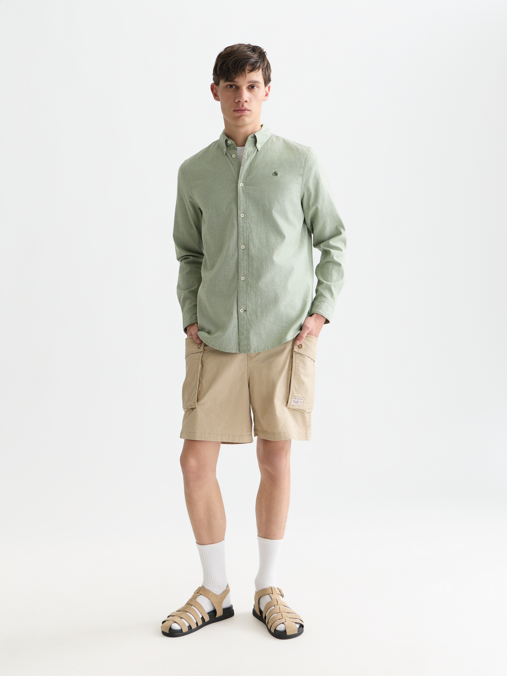 Seasonal core oxford solid regular fit shirt