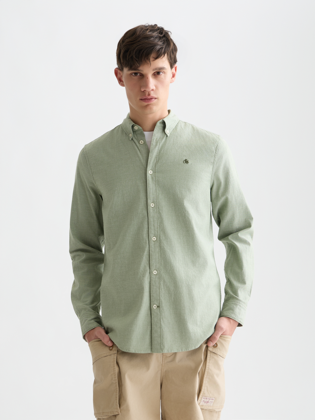 Seasonal core oxford solid regular fit shirt