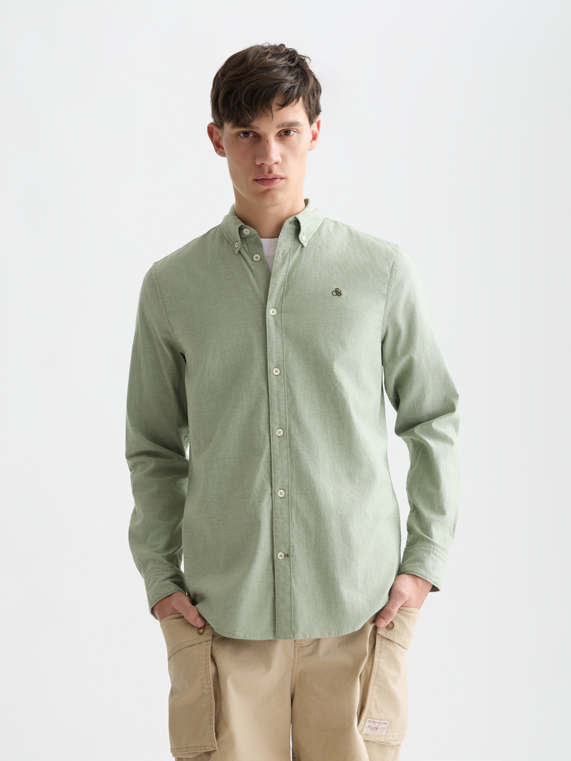 Seasonal core oxford solid regular fit shirt