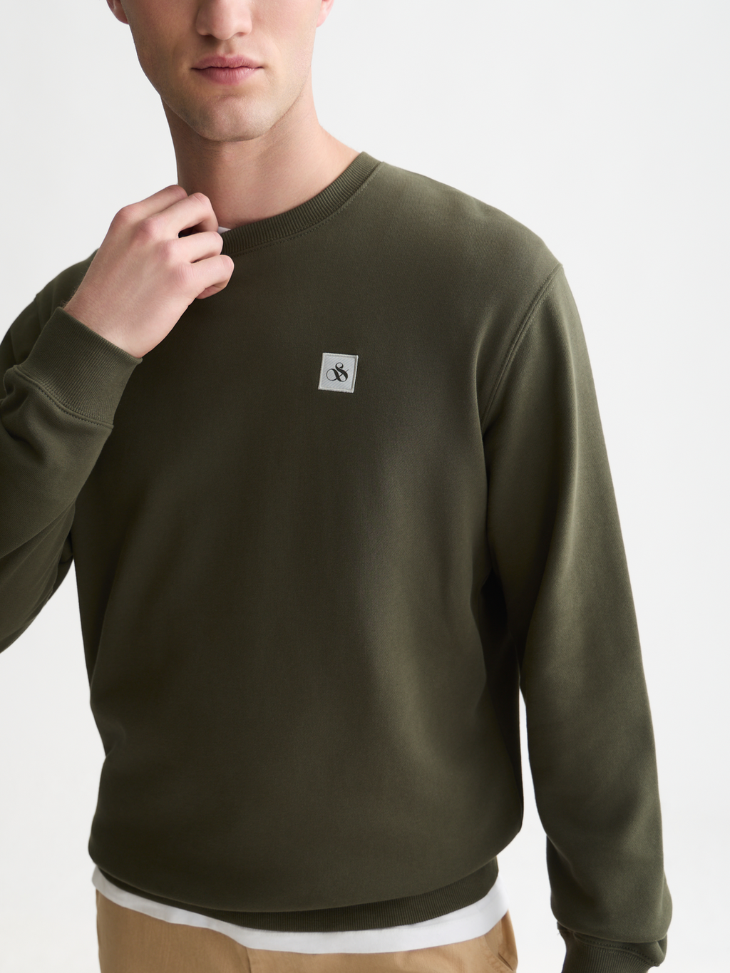Seasonal Essentials Cotton Logo Badge Sweatshirt