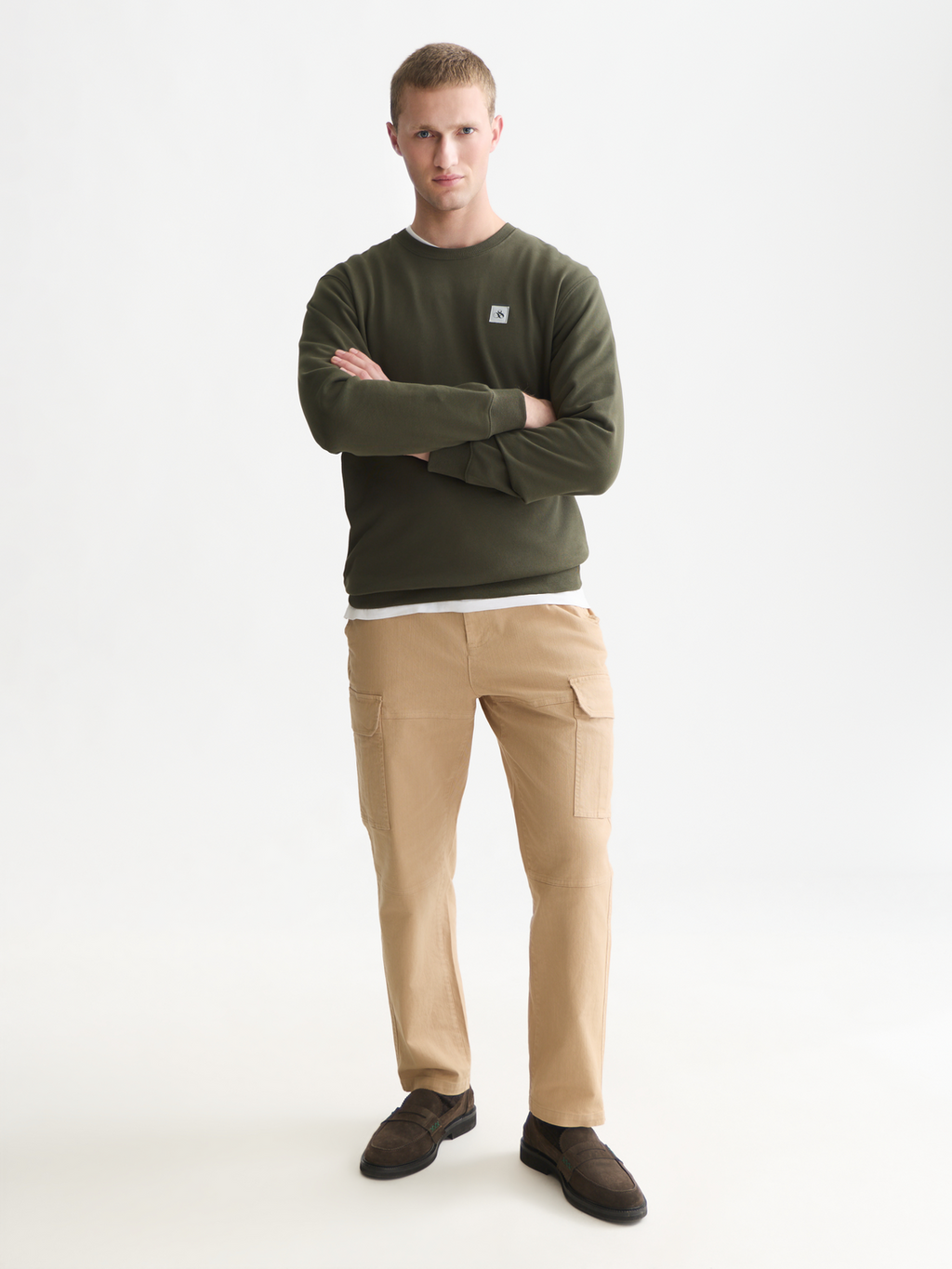 Seasonal Essentials Cotton Logo Badge Sweatshirt