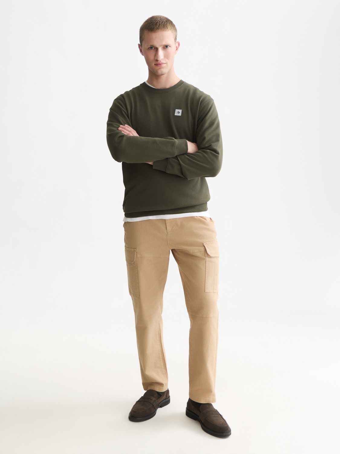 Seasonal Essentials Cotton Logo Badge Sweatshirt